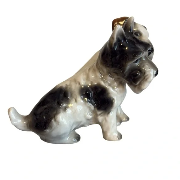 Antique Porcelain Dog Figurine Scottie Terrier and Jack Russell Terrier Germany - Picture 5 of 7